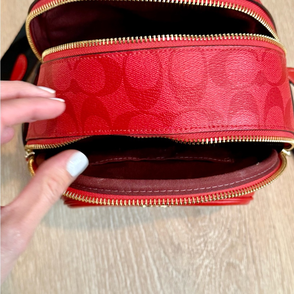 Coach Mini Signature Red Backpack-Authentic - Picture 9 of 16